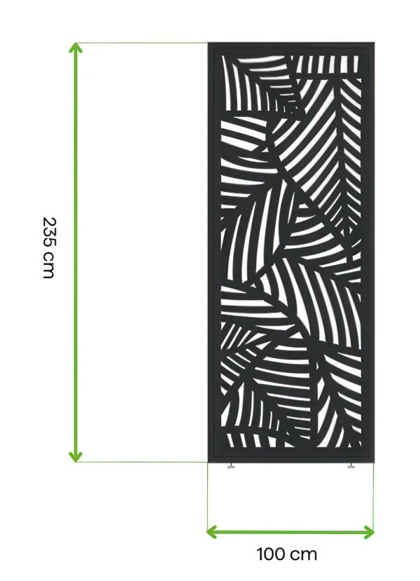 Panel ozdobny DECO 1 m do pergoli ELEGANCE/DELUXE/FUSION Anthracite – Gutroof — wymiary produktu