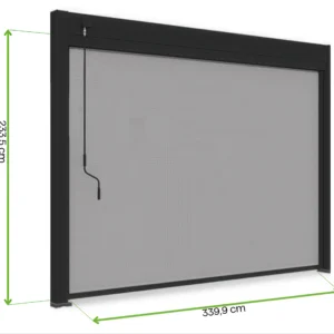 Roleta opuszczana do pergoli ELEGANCE/DELUXE/FUSION 3.6 m Anthracite – Gutroof — wymiary produktu Roleta opuszczana do pergoli ELEGANCE/DELUXE/FUSION 3.6 m Anthracite – Gutroof — wymiary produktu