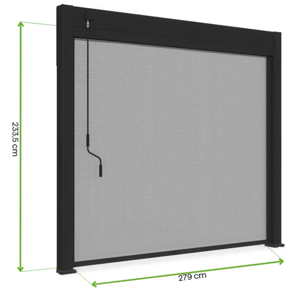 Roleta opuszczana do pergoli ELEGANCE/DELUXE/FUSION 3 m Anthracite – Gutroof — wymiary produktu Roleta opuszczana do pergoli ELEGANCE/DELUXE/FUSION 3 m Anthracite – Gutroof — wymiary produktu