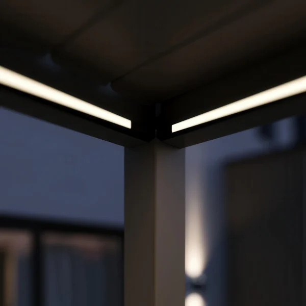 Pergola tarasowa automatyczna z oświetleniem LED ELEGANCE AUTOMATIC 3x3 Anthracite – Gutroof — zdjęcie wariantu 3 Pergola tarasowa automatyczna z oświetleniem LED ELEGANCE AUTOMATIC 3x3 Anthracite – Gutroof — zdjęcie wariantu 3