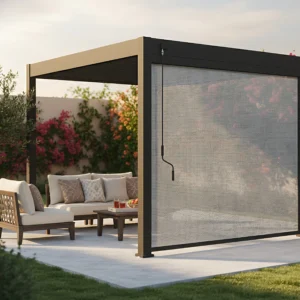 Roleta opuszczana do pergoli ELEGANCE/DELUXE/FUSION 3 m Anthracite – Gutroof — zdjęcie wariantu 3 Roleta opuszczana do pergoli ELEGANCE/DELUXE/FUSION 3 m Anthracite – Gutroof — zdjęcie wariantu 3