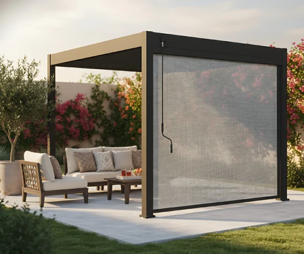 Roleta opuszczana do pergoli ELEGANCE/DELUXE/FUSION 3 m Anthracite – Gutroof — zdjęcie wariantu 3 Roleta opuszczana do pergoli ELEGANCE/DELUXE/FUSION 3 m Anthracite – Gutroof — zdjęcie wariantu 3