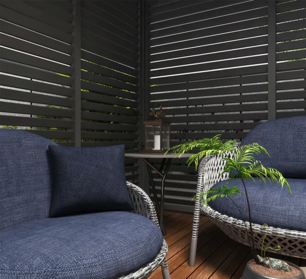 Panel żaluzjowy poziomy do pergoli ELEGANCE/DELUXE/FUSION 1 m Anthracite – Gutroof — zdjęcie wariantu 3