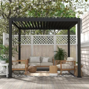 Pergola ogrodowa na taras Premium 3x3 Anthracite – Gutroof — zdjęcie wariantu 3 Pergola ogrodowa na taras Premium 3x3 Anthracite – Gutroof — zdjęcie wariantu 3