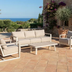 Zestaw ogrodowy z aluminium EVORA CAFFE Beige – FURRORE — zdjęcie wariantu 3 Zestaw ogrodowy z aluminium EVORA CAFFE Beige – FURRORE — zdjęcie wariantu 3