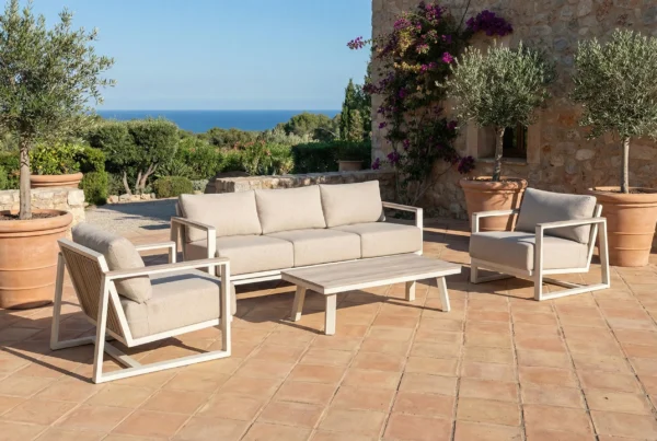 Zestaw ogrodowy z aluminium EVORA CAFFE Beige – FURRORE — zdjęcie wariantu 3 Zestaw ogrodowy z aluminium EVORA CAFFE Beige – FURRORE — zdjęcie wariantu 3