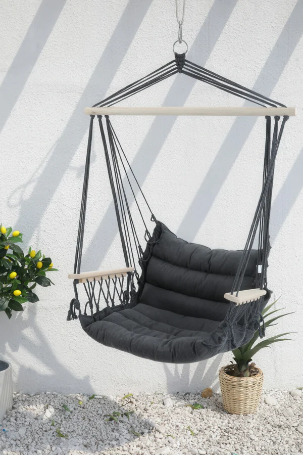 Aranżacja fotela wiszącego Barbados na tarasie Aranżacja fotela wiszącego Barbados na tarasie