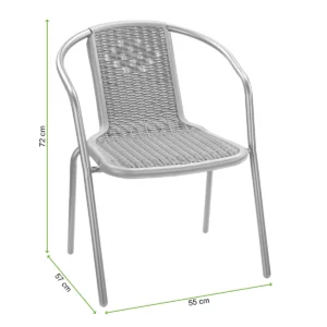 Krzesło ogrodowe SIMPLE Brown – Bjørkka — wymiary produktu