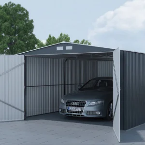 Metalowy garaż Kingston 380x480 Cold Grey – HARDMAISTER — zdjęcie wariantu 3 Metalowy garaż Kingston 380x480 Cold Grey – HARDMAISTER — zdjęcie wariantu 3
