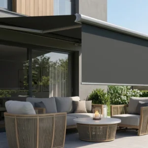 Markiza tarasowa DELUXE PLUS AUTOMATIC 400x300 GREY z LED i czujnikiem – Gutroof — zdjęcie wariantu 3