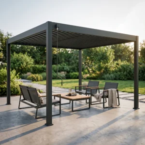 Pergola aluminiowa na taras DELUXE 3,6x4 Anthracite – Gutroof — zdjęcie wariantu 3