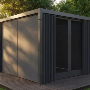Zestaw 4 zasłon bocznych z moskitierą do pergoli PRIMARY 3x3 Anthracite – GUTROOF — zdjęcie wariantu 3 Zestaw 4 zasłon bocznych z moskitierą do pergoli PRIMARY 3x3 Anthracite – GUTROOF — zdjęcie wariantu 3