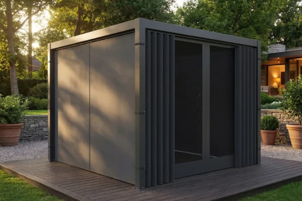 Zestaw 4 zasłon bocznych z moskitierą do pergoli PRIMARY 3x3 Anthracite – GUTROOF — zdjęcie wariantu 3 Zestaw 4 zasłon bocznych z moskitierą do pergoli PRIMARY 3x3 Anthracite – GUTROOF — zdjęcie wariantu 3
