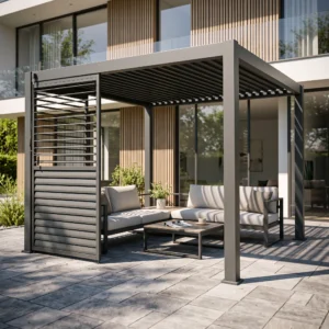 Regulowany panel żaluzjowy do pergoli PREMIUM 3m, anthracite – GUTROOF — zdjęcie wariantu 3