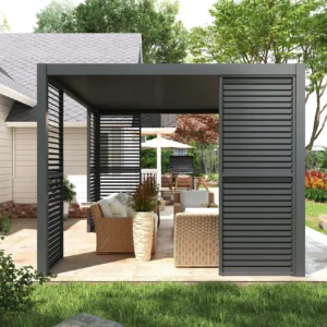 Regulowany panel żaluzjowy do pergoli PRIMARY 1 m, Anthracite – GUTROOF — zdjęcie wariantu 3