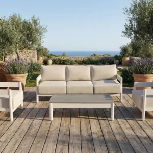 Zestaw mebli aluminiowych TREVIO CAFFE Beige – FURRORE — zdjęcie wariantu 3