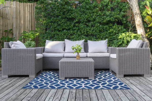 Dywan zewnętrzny taras Navy Blue 120x180 – MOODME — zdjęcie wariantu 4 Dywan zewnętrzny taras Navy Blue 120x180 – MOODME — zdjęcie wariantu 4