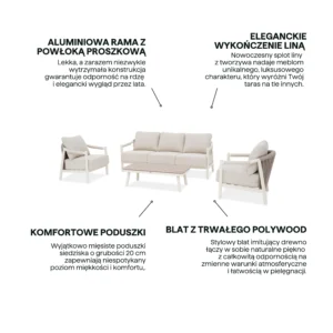 Meble ogrodowe z aluminium MONTI CAFFE BEIGE – FURRORE — zdjęcie wariantu 4 Meble ogrodowe z aluminium MONTI CAFFE BEIGE – FURRORE — zdjęcie wariantu 4