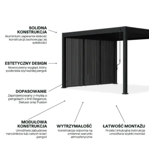 Panel żaluzjowy pionowy do pergoli ELEGANCE/DELUXE/FUSION 1.2 m Anthracite – Gutroof — zdjęcie wariantu 4 Panel żaluzjowy pionowy do pergoli ELEGANCE/DELUXE/FUSION 1.2 m Anthracite – Gutroof — zdjęcie wariantu 4