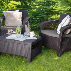 Meble ogrodowe CORFU SET 3 Brown
