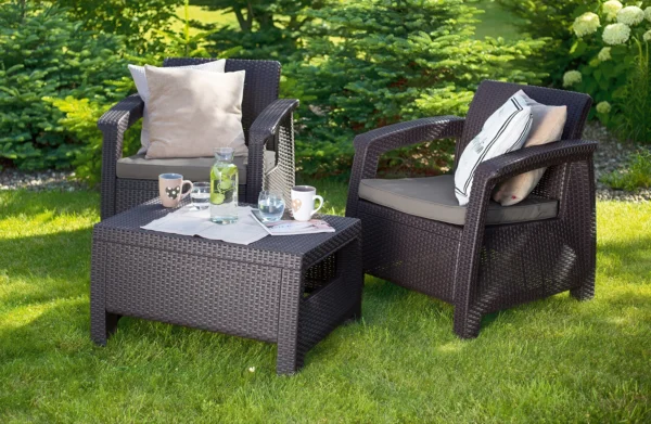 Meble ogrodowe CORFU SET 3 Brown