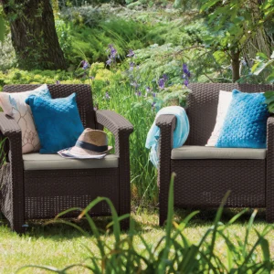 Komplet mebli ogrodowych CORFU DUO Brown Komplet mebli ogrodowych CORFU DUO Brown