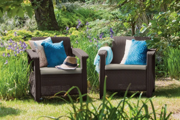 Komplet mebli ogrodowych CORFU DUO Brown Komplet mebli ogrodowych CORFU DUO Brown