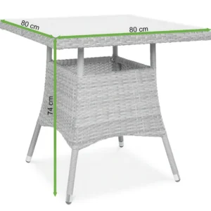 Stół LUGO Dolphin Grey – Bjørkka — wymiary produktu Stół LUGO Dolphin Grey – Bjørkka — wymiary produktu