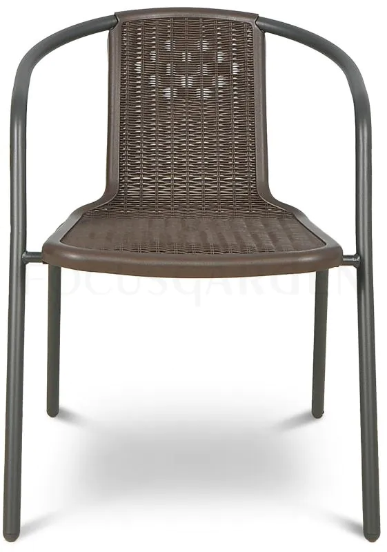 Krzesło ogrodowe Simple Brown Focus Garden widok od frontu