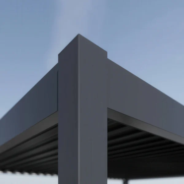 Pergola elektryczna tarasowa DELUXE PRO AUTOMATIC 3x4 z oświetleniem LED, Anthracite – Gutroof — zdjęcie wariantu 5 Pergola elektryczna tarasowa DELUXE PRO AUTOMATIC 3x4 z oświetleniem LED, Anthracite – Gutroof — zdjęcie wariantu 5