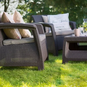 Meble ogrodowe CORFU SET 3 Brown