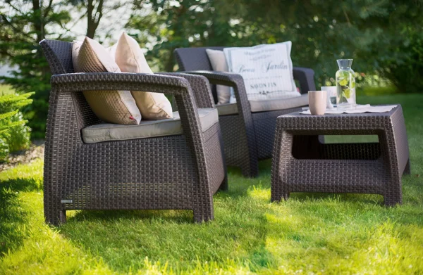 Meble ogrodowe CORFU SET 3 Brown
