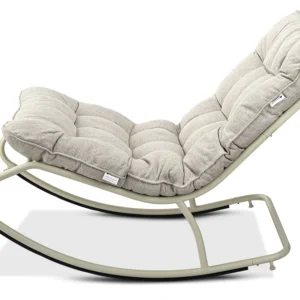 Widok na bok fotela bujanego AGAVA Light Beige - Focus Garden