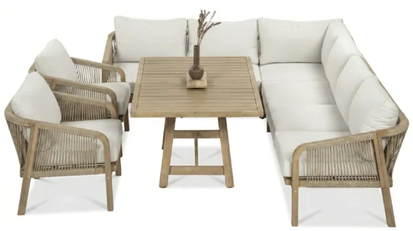 Narożnik ogrodowy z drewna akacjowego MARIGOLD dining – FURRORE — zdjęcie wariantu 5 Narożnik ogrodowy z drewna akacjowego MARIGOLD dining – FURRORE — zdjęcie wariantu 5