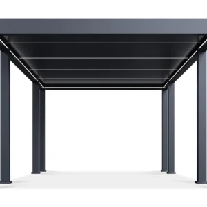 Pergola tarasowa REFERENCE AUTOMATIC 3.6x6.57 z oświetleniem LED Anthracite – Gutroof — zdjęcie wariantu 5