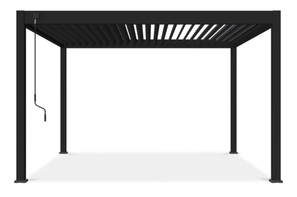 Pergola aluminiowa na taras DELUXE 3,6x4 Anthracite – Gutroof — wymiary produktu