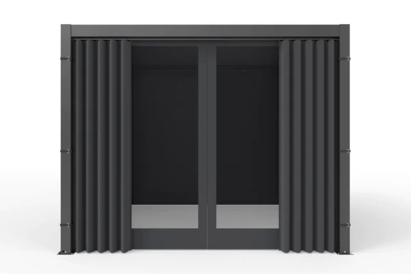 Zestaw 4 zasłon bocznych z moskitierą do pergoli PRIMARY 3x3 Anthracite – GUTROOF — zdjęcie wariantu 5 Zestaw 4 zasłon bocznych z moskitierą do pergoli PRIMARY 3x3 Anthracite – GUTROOF — zdjęcie wariantu 5