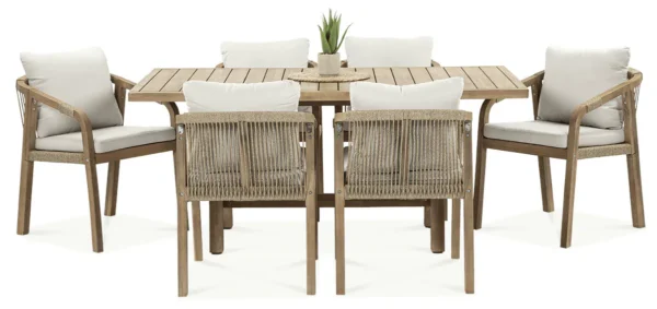 Zestaw mebli jadalnianych do ogrodu MARIGOLD 6+1 dining – FURRORE — zdjęcie wariantu 5 Zestaw mebli jadalnianych do ogrodu MARIGOLD 6+1 dining – FURRORE — zdjęcie wariantu 5