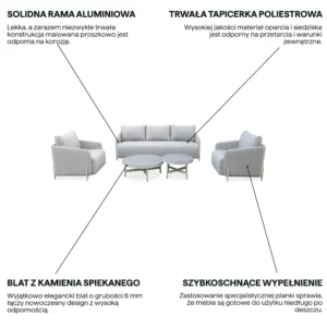 Zestaw ogrodowy AURA CAFFE Melange Grey – Furrore — zdjęcie wariantu 5 Zestaw ogrodowy AURA CAFFE Melange Grey – Furrore — zdjęcie wariantu 5