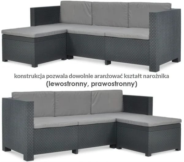 Narożnik MANHATTAN w dwóch konfiguracjach - lewo i prawo stronnej.