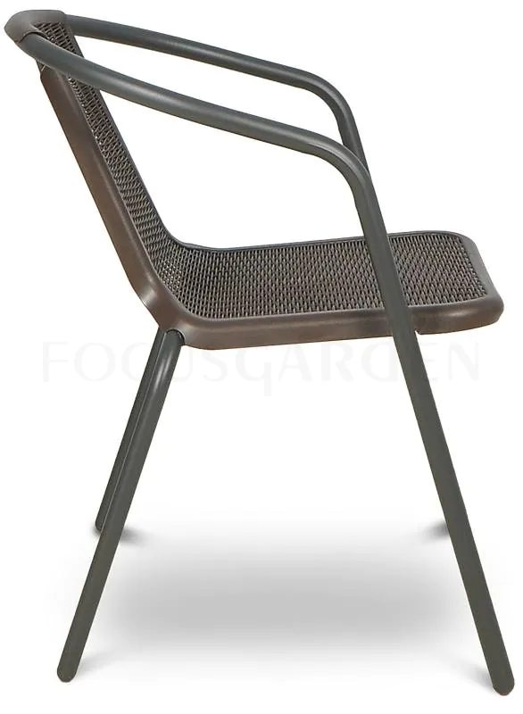Krzesło ogrodowe Simple Brown Focus Garden widok od boku Krzesło ogrodowe Simple Brown Focus Garden widok od boku