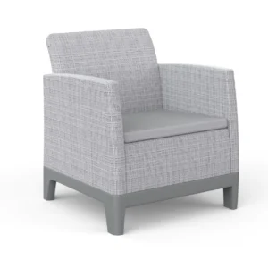 Zestaw mebli ogrodowych SCANDI DINING FIESTA Ash Grey-Storm Grey / Light Grey - Keter z jasnoszarą tapicerką Zestaw mebli ogrodowych SCANDI DINING FIESTA Ash Grey-Storm Grey / Light Grey - Keter z jasnoszarą tapicerką