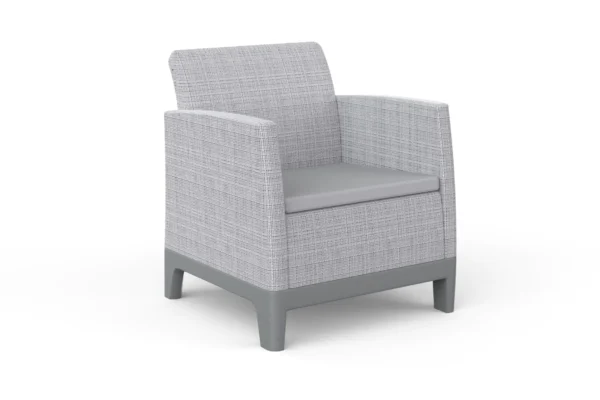 Zestaw mebli ogrodowych SCANDI DINING FIESTA Ash Grey-Storm Grey / Light Grey - Keter z jasnoszarą tapicerką Zestaw mebli ogrodowych SCANDI DINING FIESTA Ash Grey-Storm Grey / Light Grey - Keter z jasnoszarą tapicerką
