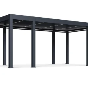 Pergola tarasowa REFERENCE AUTOMATIC 3.6x6.57 z oświetleniem LED Anthracite – Gutroof — zdjęcie wariantu 6