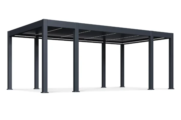Pergola tarasowa REFERENCE AUTOMATIC 3.6x6.57 z oświetleniem LED Anthracite – Gutroof — zdjęcie wariantu 6