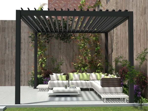 Pergola tarasowa PRIMARY 3x3 Anthracite – Gutroof — zdjęcie wariantu 6 Pergola tarasowa PRIMARY 3x3 Anthracite – Gutroof — zdjęcie wariantu 6