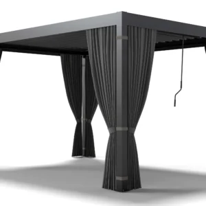 Komplet 4 zasłon bocznnych z siatką moskitierą do pergoli PRIMARY 3x4 Anthracite – GUTROOF — zdjęcie wariantu 6 Komplet 4 zasłon bocznnych z siatką moskitierą do pergoli PRIMARY 3x4 Anthracite – GUTROOF — zdjęcie wariantu 6