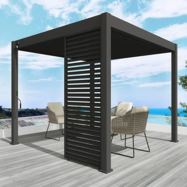 Panel żaluzjowy poziomy do pergoli ELEGANCE/DELUXE/FUSION 1 m Anthracite – Gutroof — zdjęcie wariantu 6 Panel żaluzjowy poziomy do pergoli ELEGANCE/DELUXE/FUSION 1 m Anthracite – Gutroof — zdjęcie wariantu 6