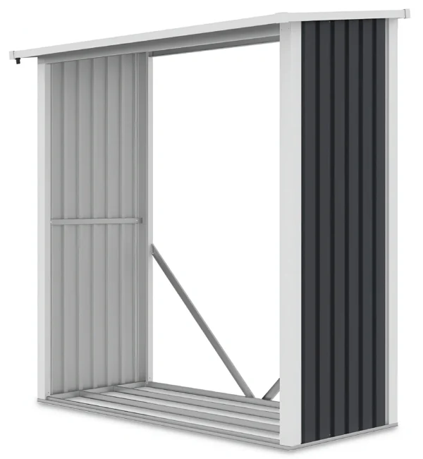 Drewutnia ogrodowa DENVER 182x89cm Cold Grey – Hardmaister — wymiary produktu Drewutnia ogrodowa DENVER 182x89cm Cold Grey – Hardmaister — wymiary produktu