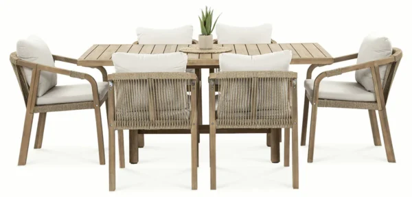 Zestaw mebli jadalnianych do ogrodu MARIGOLD 6+1 dining – FURRORE — zdjęcie wariantu 6 Zestaw mebli jadalnianych do ogrodu MARIGOLD 6+1 dining – FURRORE — zdjęcie wariantu 6